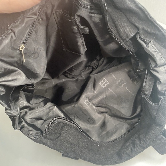 Robin Ruth Black Canvas Butterfly Tote Bag - Chicago Graphic, 16"x10"x5" - Picture 6 of 10